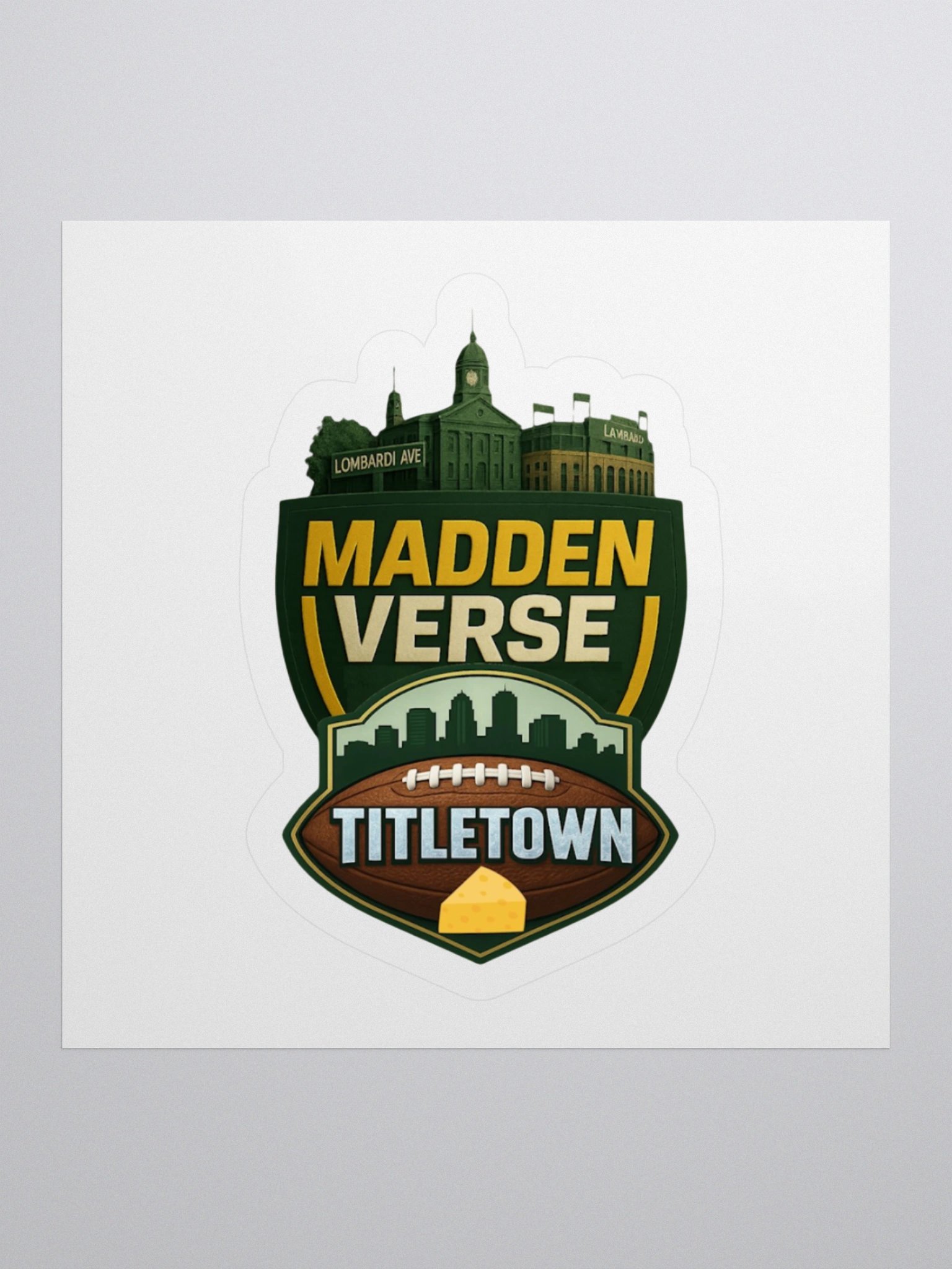 TITLETOWN CHEESEHEAD STICKER product image (1)