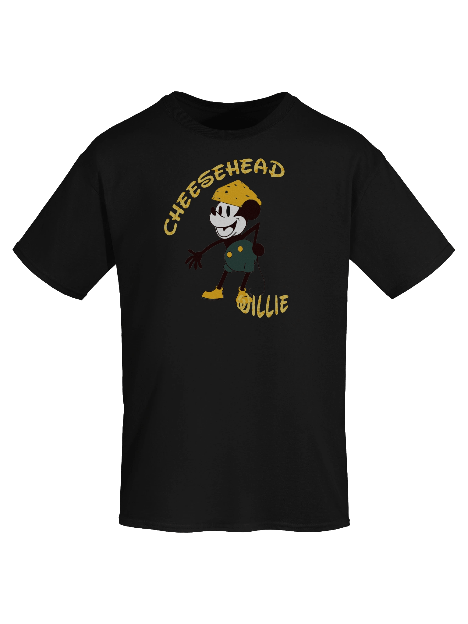 Cheesehead Willie Cartoon T-Shirt Dark Colors product image (26)
