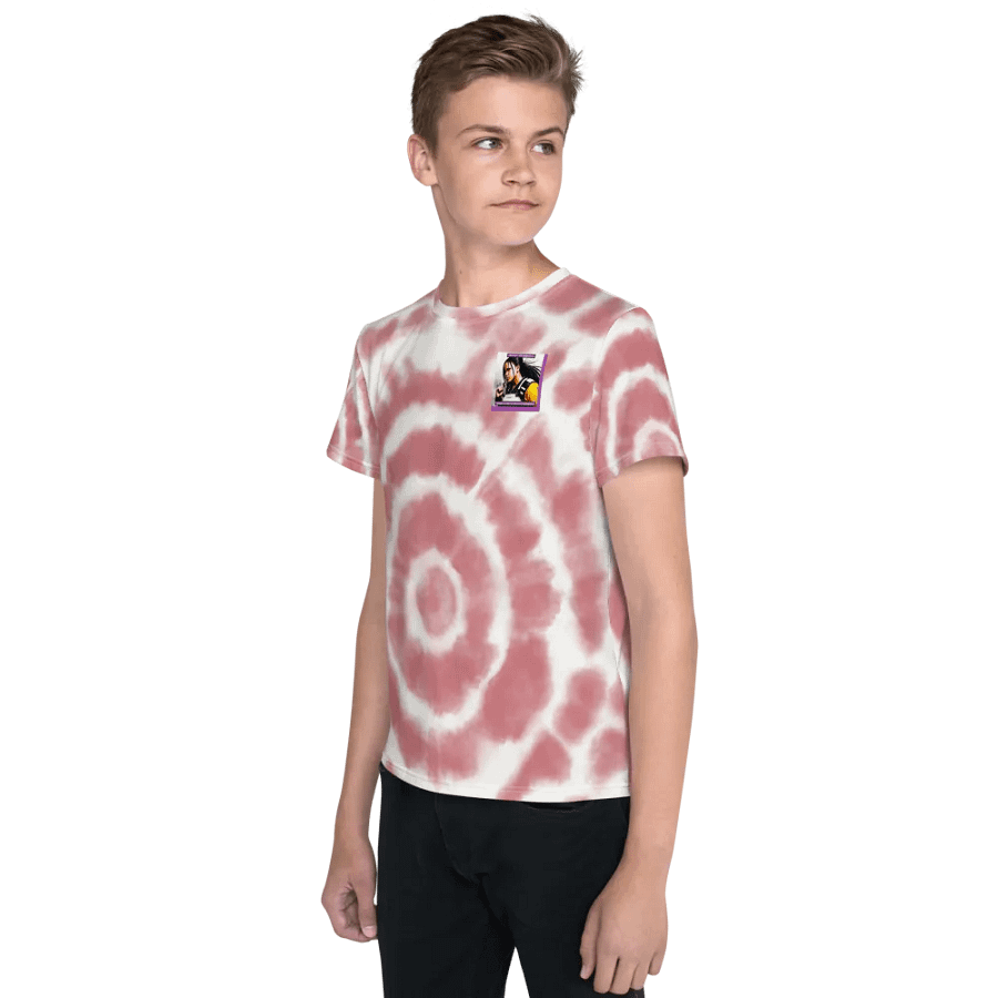 Retro Vibes Youth Tie-Dye T-Shirt product image (4)