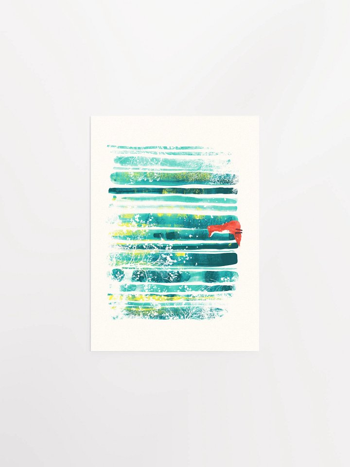 Lone fox art print product image (1)