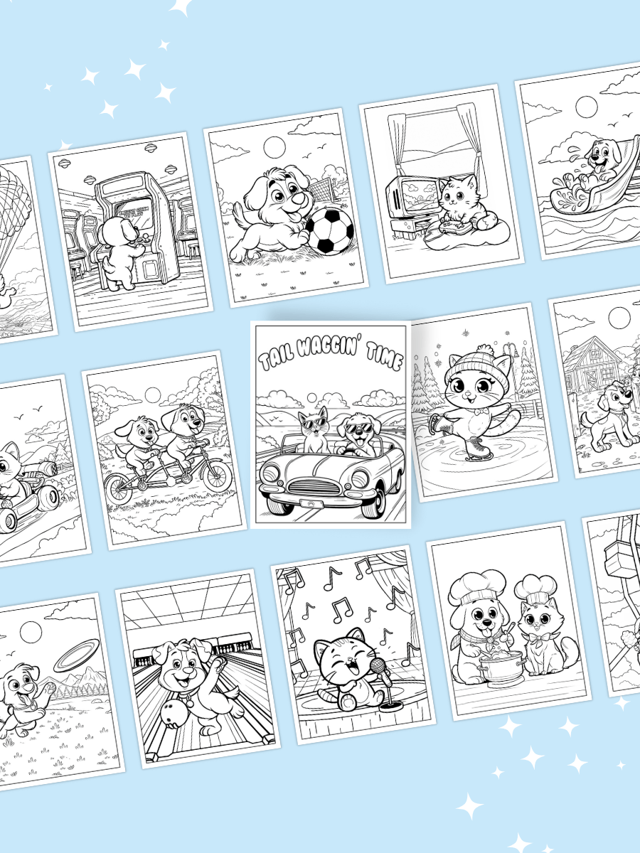 Tail Waggin' Time Coloring Pages product image (3)