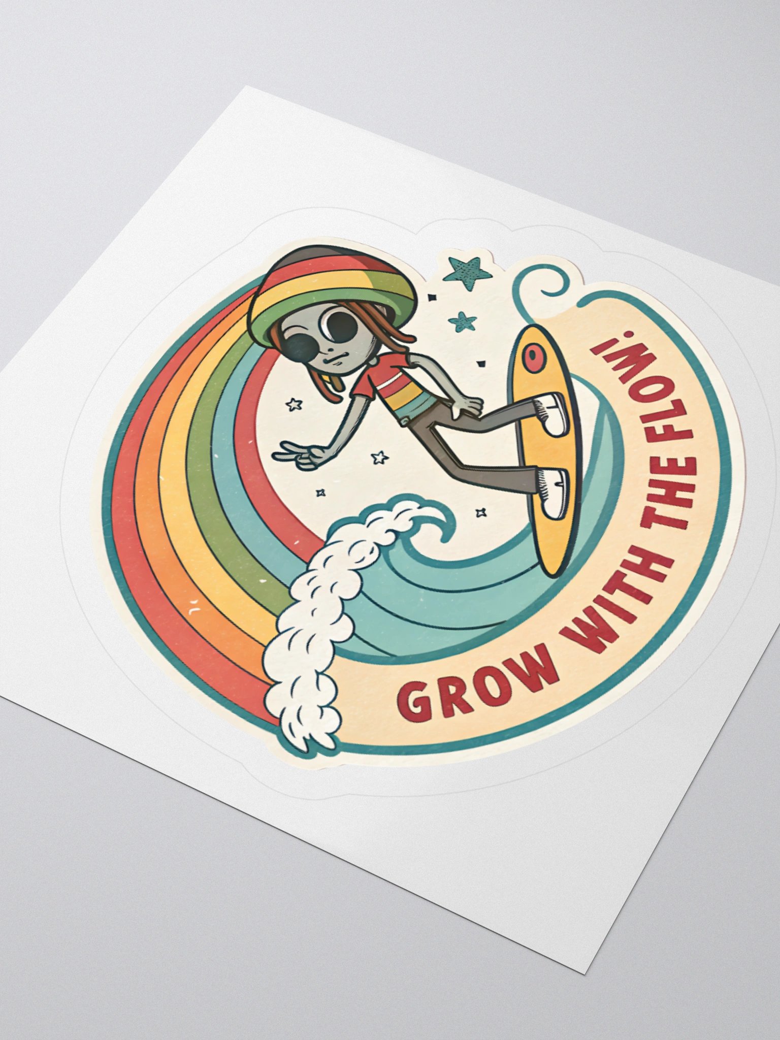 Rasta Alien Kiss Cut Sticker product image (7)