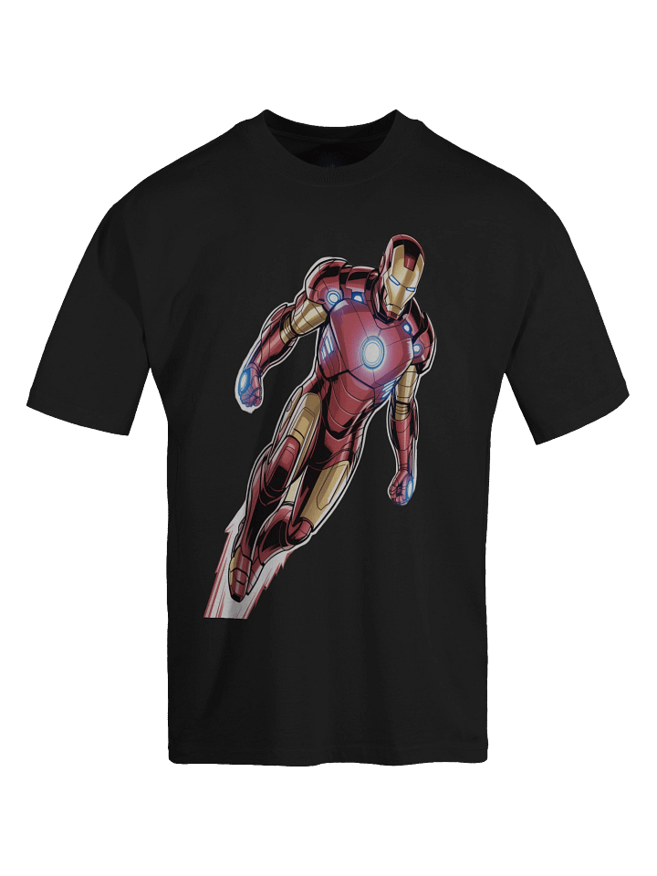 Iron Man Inspired 'Eclipse Surge' Premium Oversized Faded T-Shirt product image (1)