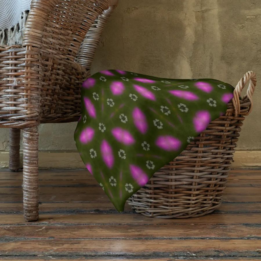 Dark Green & Pink Floral Throw Blanket product image (10)