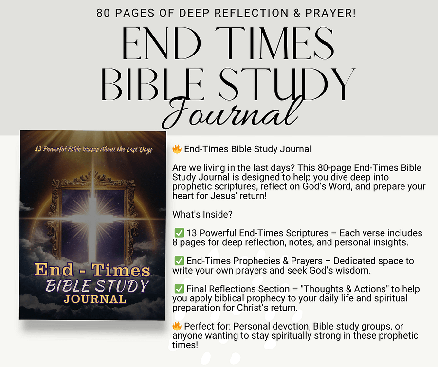 13 Verse End Times Bible Study Journal product image (4)