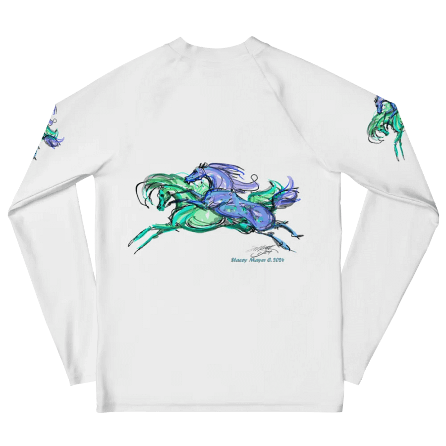 Staceys Galloping Horses Youth Rash Guard product image (6)