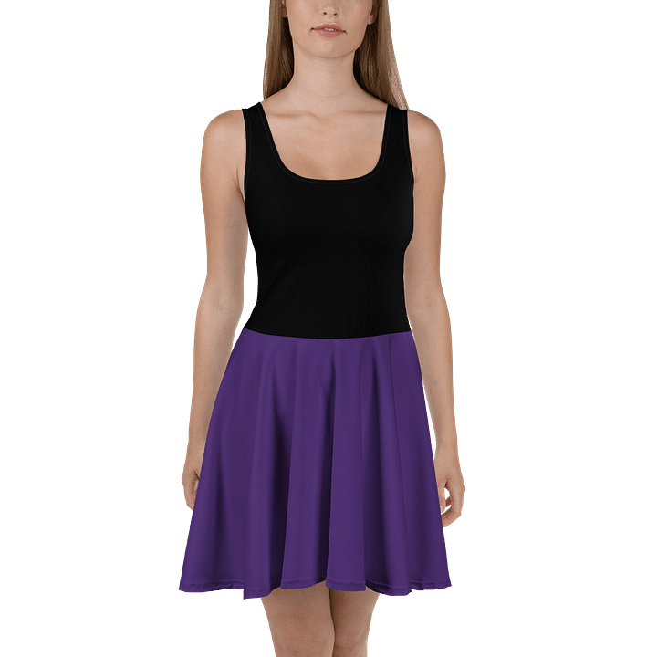 Midnight Veil Designs Black and Purple Fantasy Skater Dress - XS to 3XL product image (1)