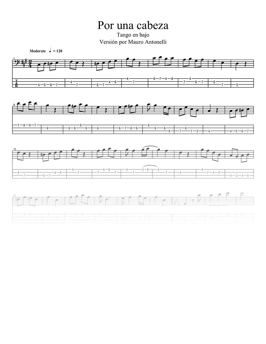 Por una cabeza - Partitura + Tabs product image (1)