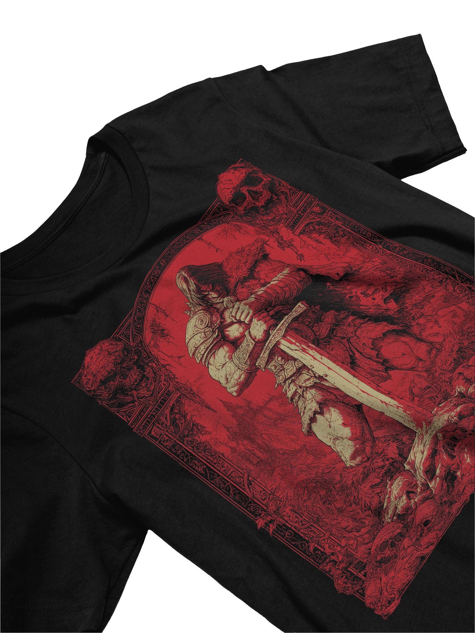 Savage Sword Blood Red Conan Cimmeria Barbarian Robert E. Howard Hyborian Crom, Dark Fantasy T-Shirt product image (3)