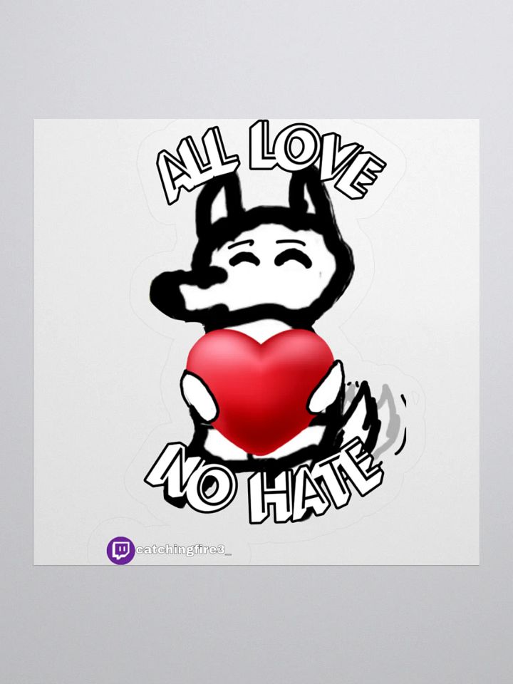 All Love No Hate sticker product image (1)