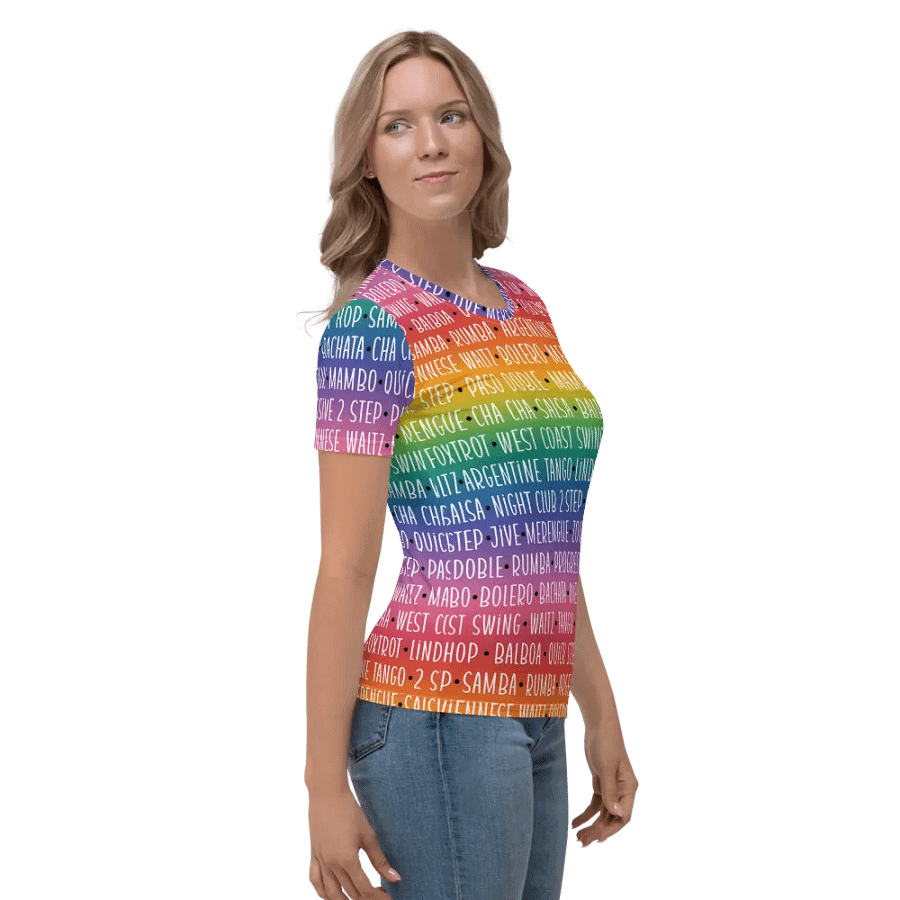 Rainbow Ballroom Dancer's T-shirt for Women product image (4)