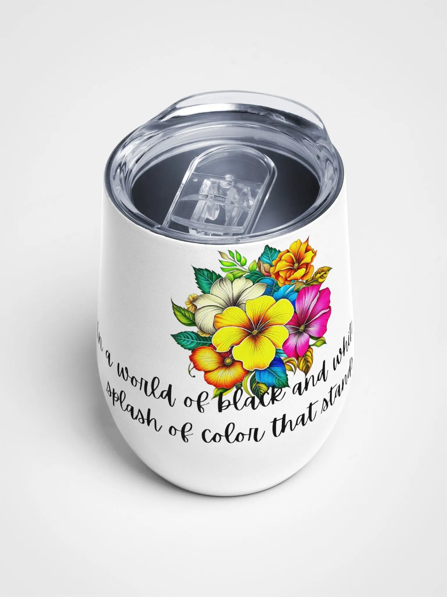 In a world of black and white tumbler product image (4)
