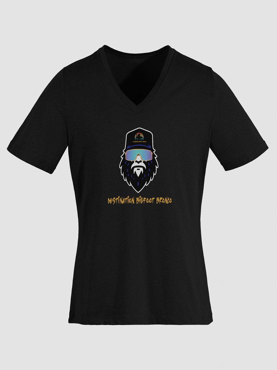 Destination Bigfoot Bronco Bigfoot Logo Bella+Canvas Women's Relaxed V-Neck T-Shirt (Black) product image (6)