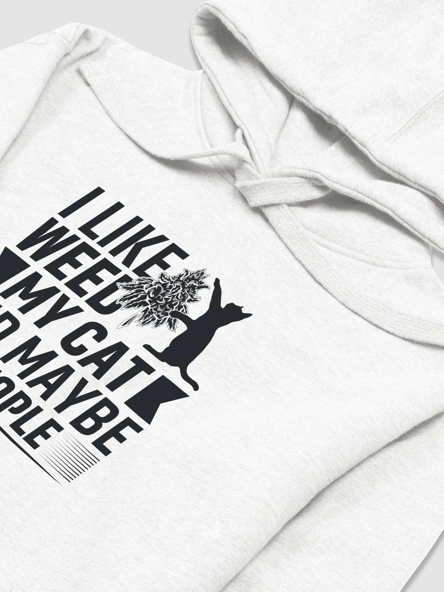 I Like Weed, My Cat & Maybe 3 People - Adult Hoodie product image (3)