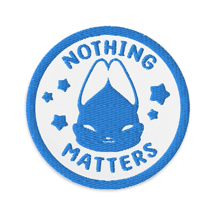 nothing matters ⟡ embroidered patch [blue] product image (1)