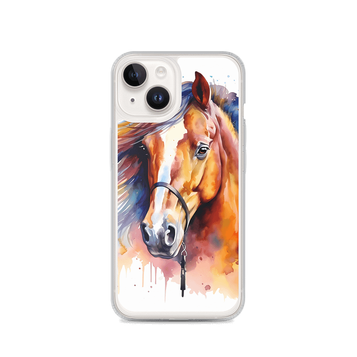 Vibrant Watercolor Horse iPhone® Clear Case product image (4)