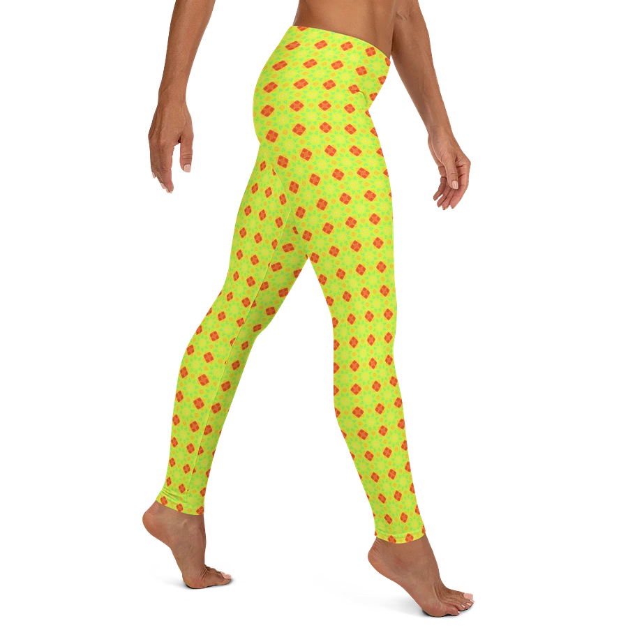 Abstract Repeating Coloured Shapes Ladies Leggings product image (5)