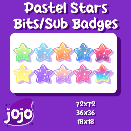 Star Pastel Bits/Sub Badges product image (1)