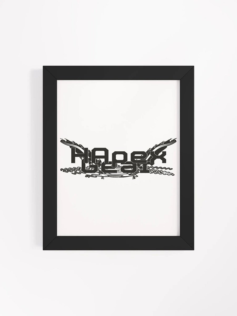 Framed - High-Quality Matte Poster - Embroidered - Black HApex Gear White Logo product image (4)