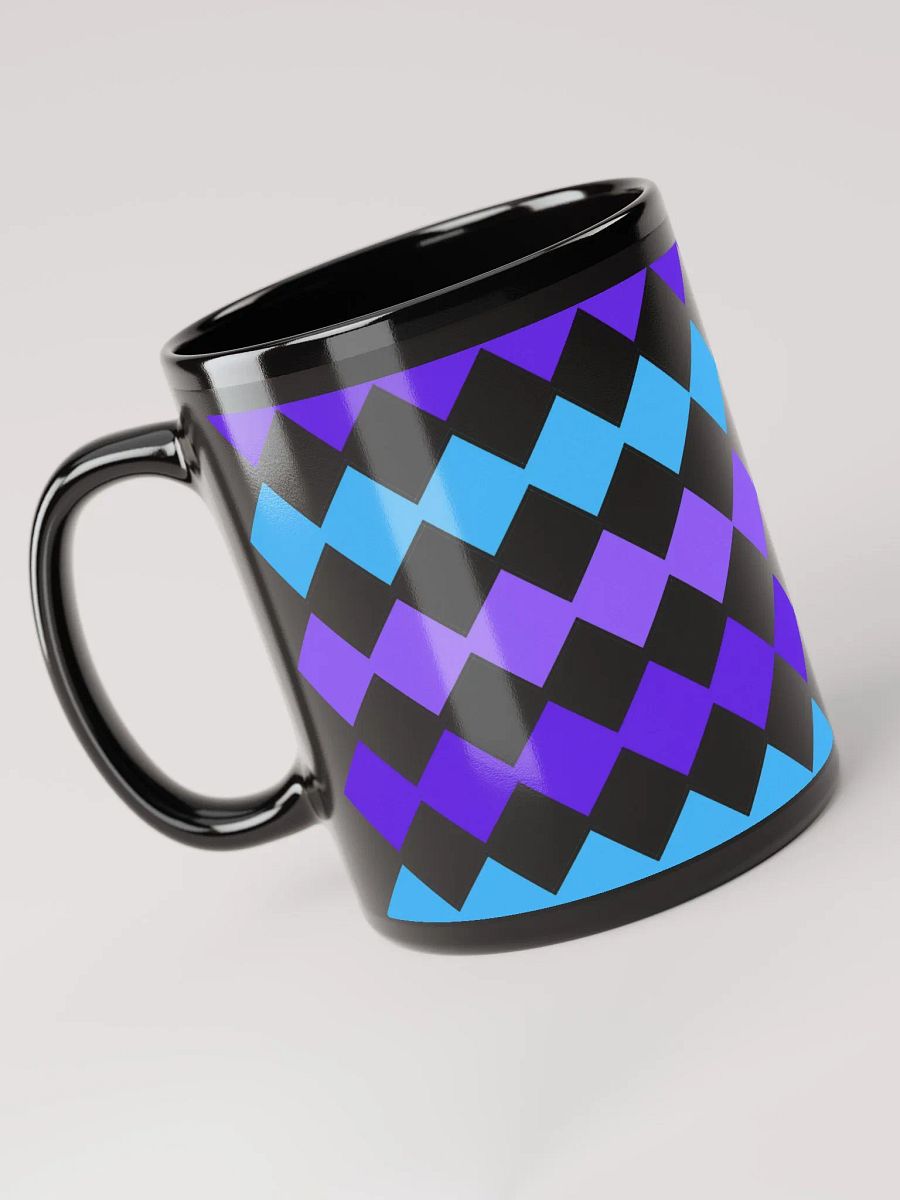 Blue And Purple Diamond Patten Black Mug product image (6)