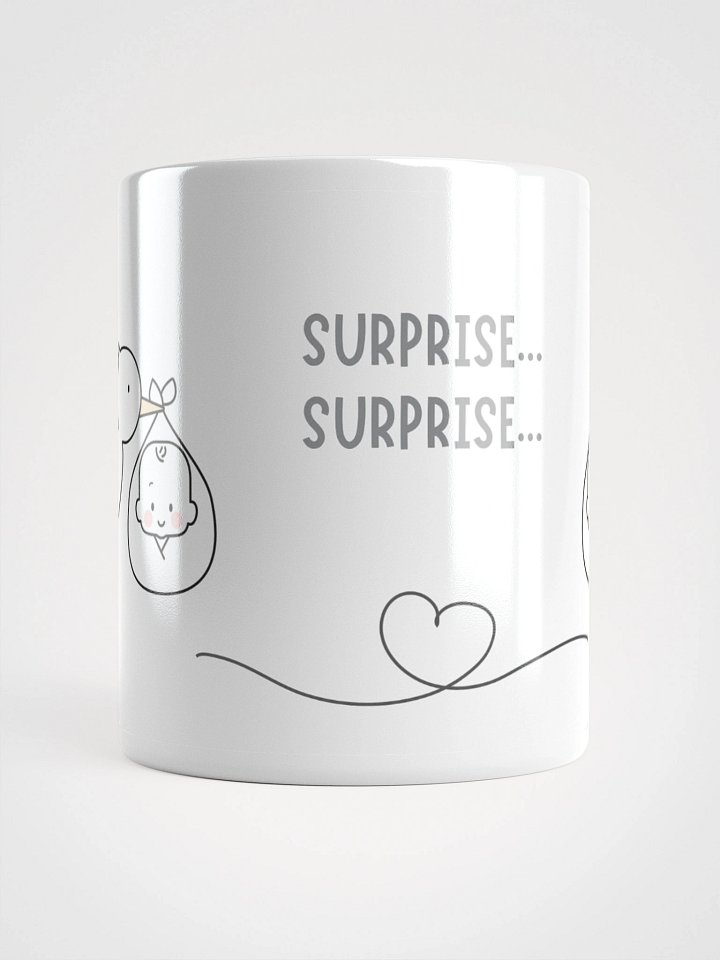 Mug Blanc - Surprise... Surprise - Cigogne Annonce Naissance - Cadeau Original product image (1)