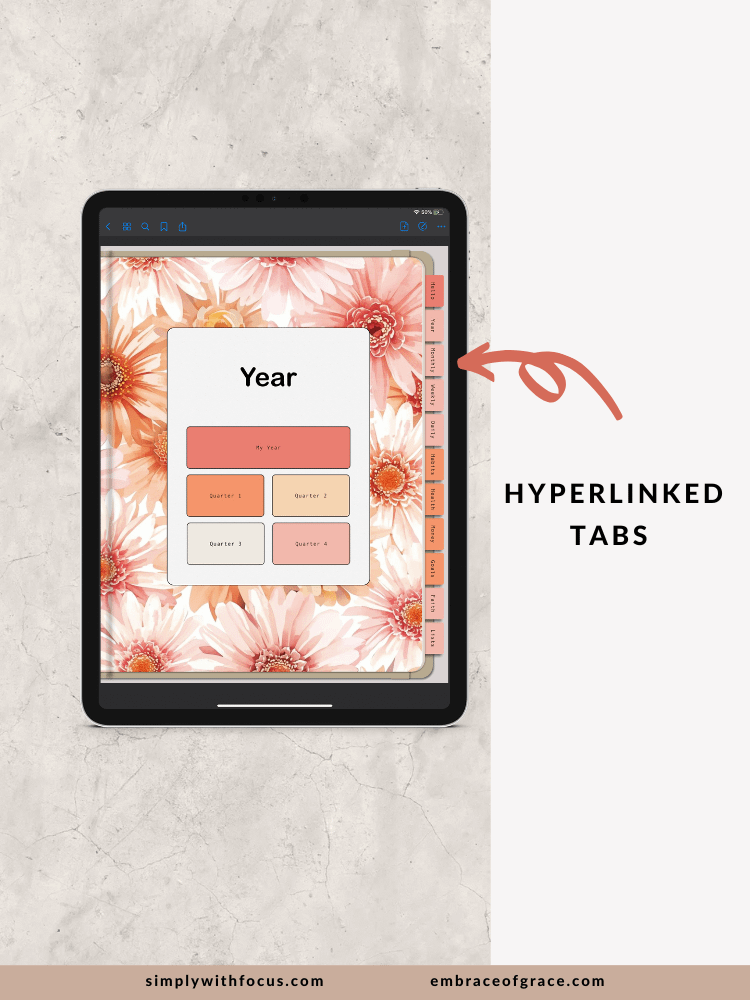 Pink Floral Digital Planner- Elegant, Accessible, and Faith-Inspired product image (3)