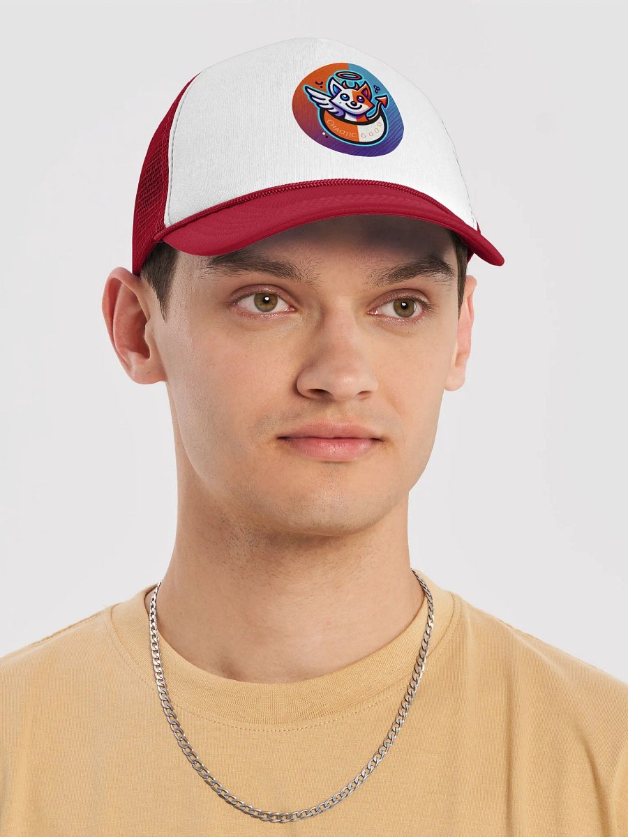 Chaotic Good Stories That Don't Sit Still Logo Trucker Hat product image (13)