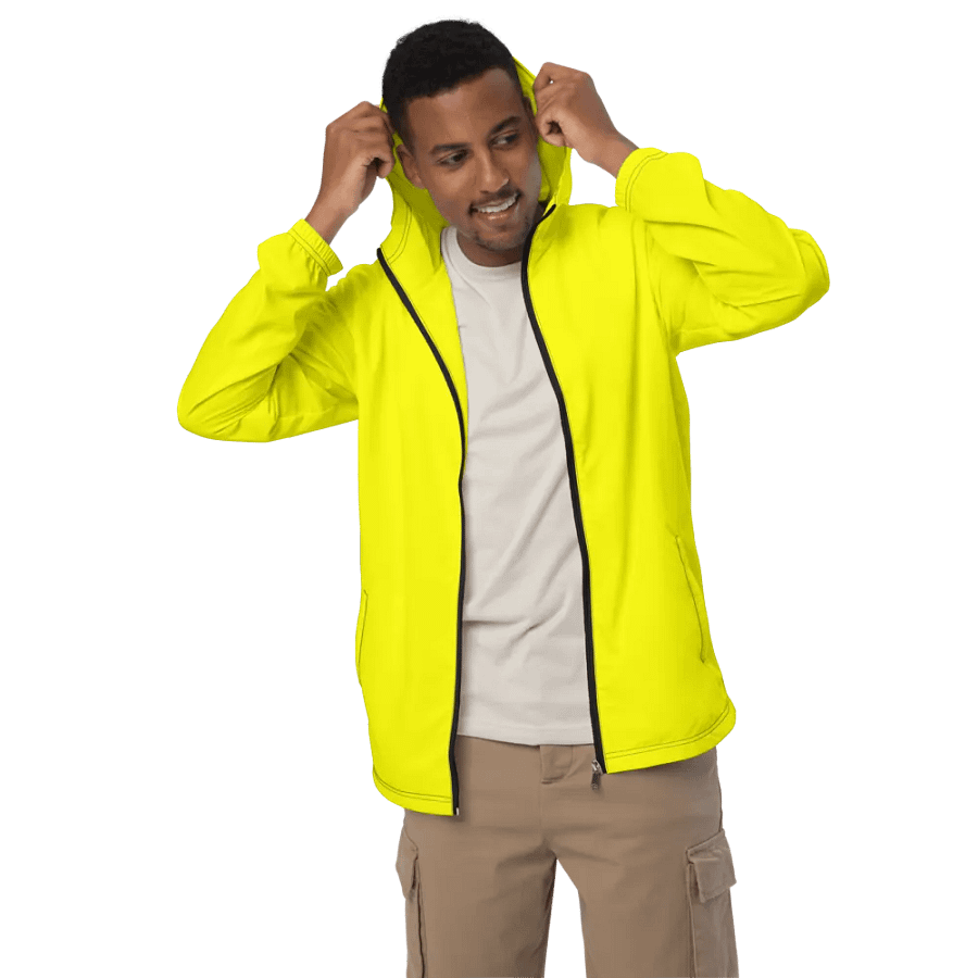 Plain Color Yellow Windbreaker product image (1)