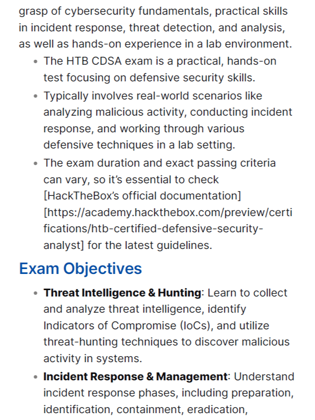 HackTheBox Certified Defensive Security Analyst (CDSA) Study Notes product image (2)