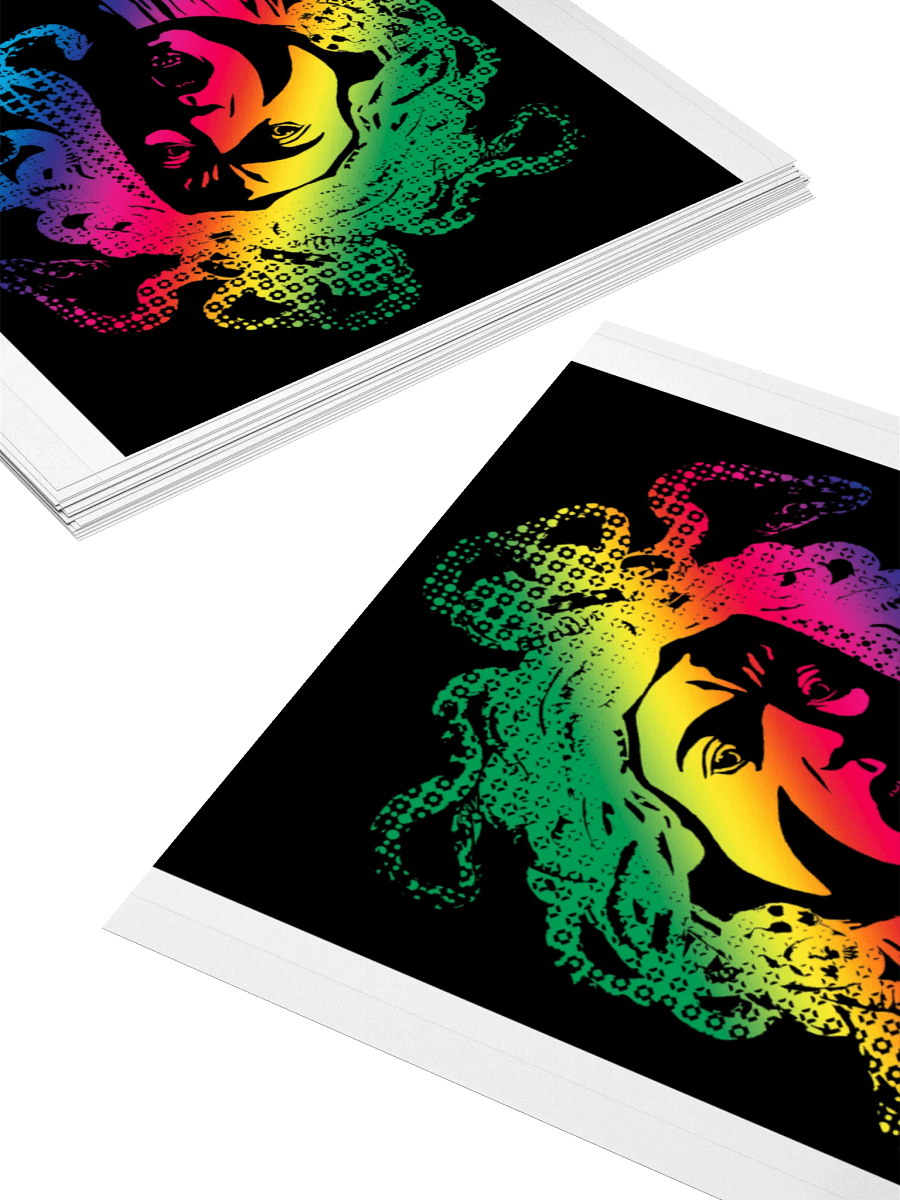Sticker - Rainbow Halftone Medusa on Dark product image (10)
