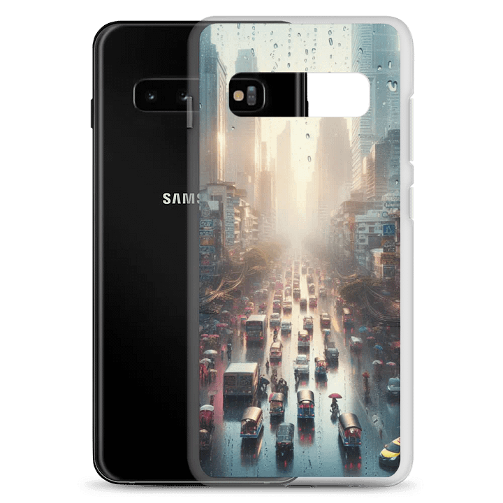Rainy Cityscape Samsung® Clear Case | AI Design product image (8)