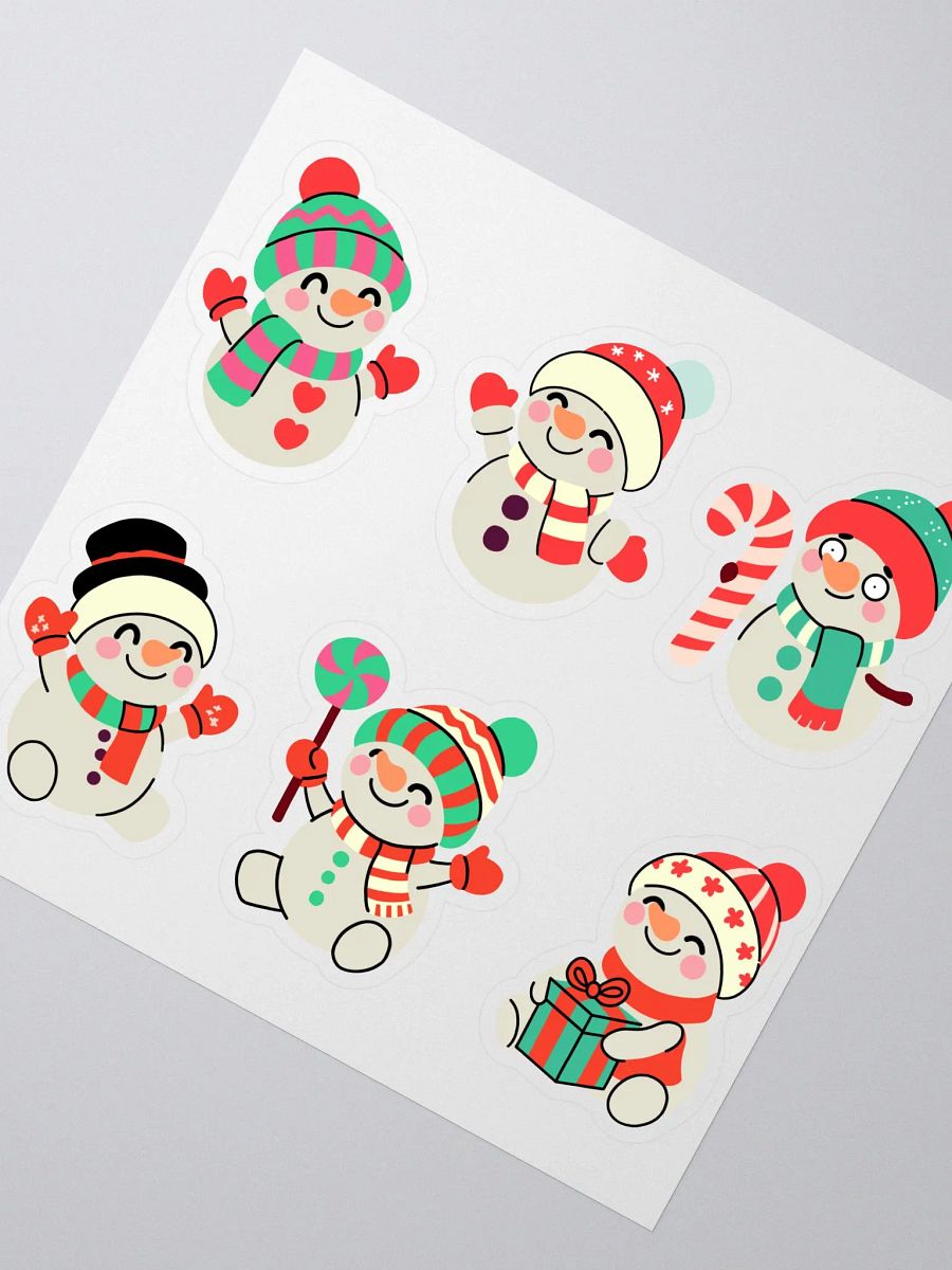 Cute Snowman Stickers Set – Perfect for Christmas Cards, Craft Project and Gifts product image (2)