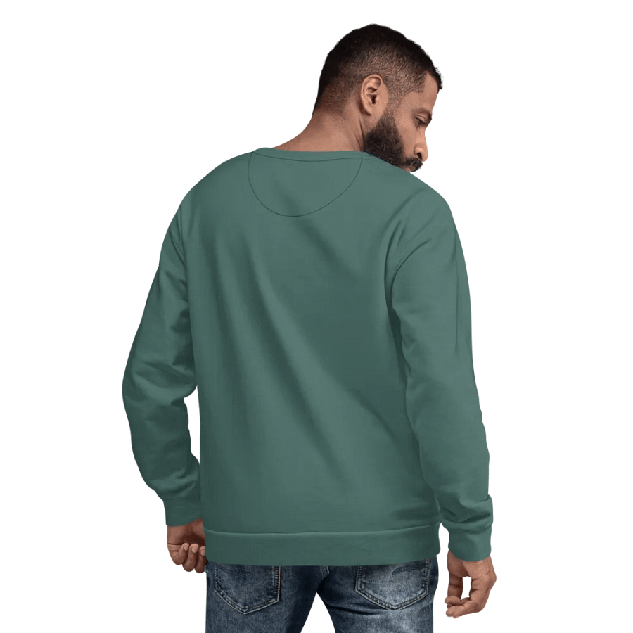 Plain Medium Dark Green Soft Summer Unisex Recycled Polyester Heavyweight Premium Sweatshirt by Treasure Pie product image (10)