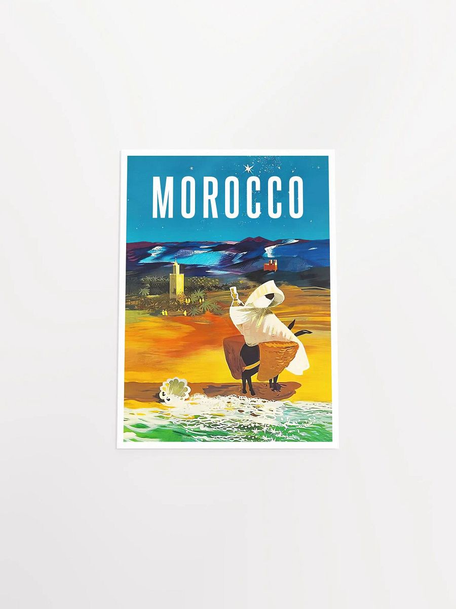 Morocco, Africa, 1960 — retro vintage travel poster product image (9)