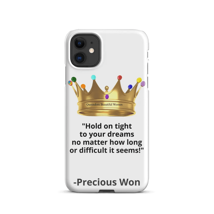 Queendom Beautiful Women iPhone® Snap Case (White/Ammolite Crown) product image (7)