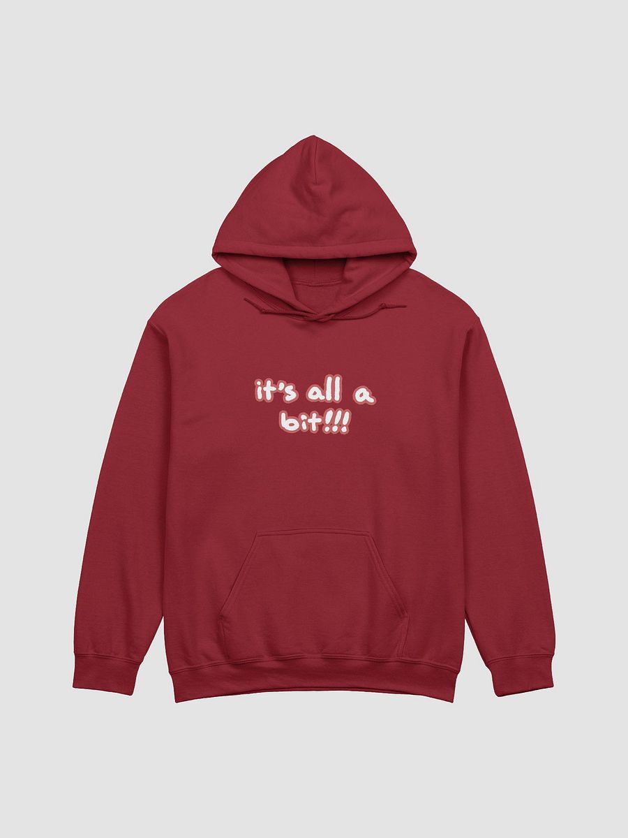 “It’s all a bit!!!” (lined design, #CB5F5F) classic hoodie product image (14)