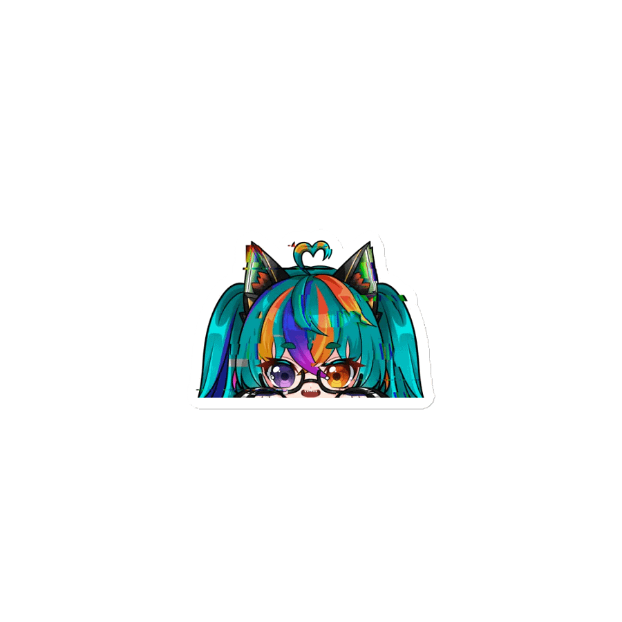 Glitchy Neko Zombii Die-Cut Magnets product image (1)