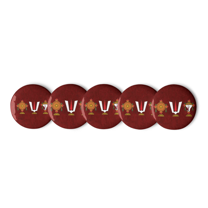 Set of Pin Buttons ( Sankh Chakra Tilak) product image (3)