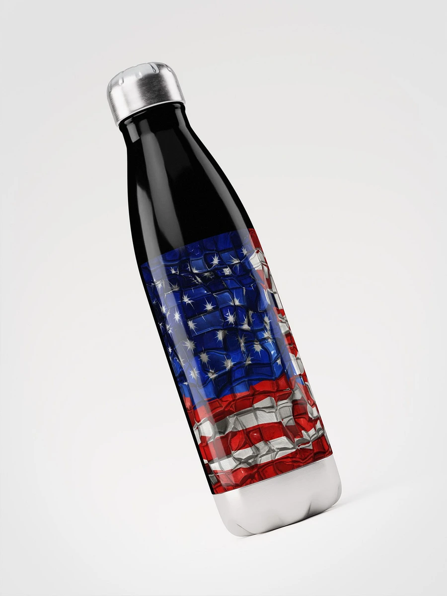 American Flag Blocks Stainless Steel Waterbottle product image (3)
