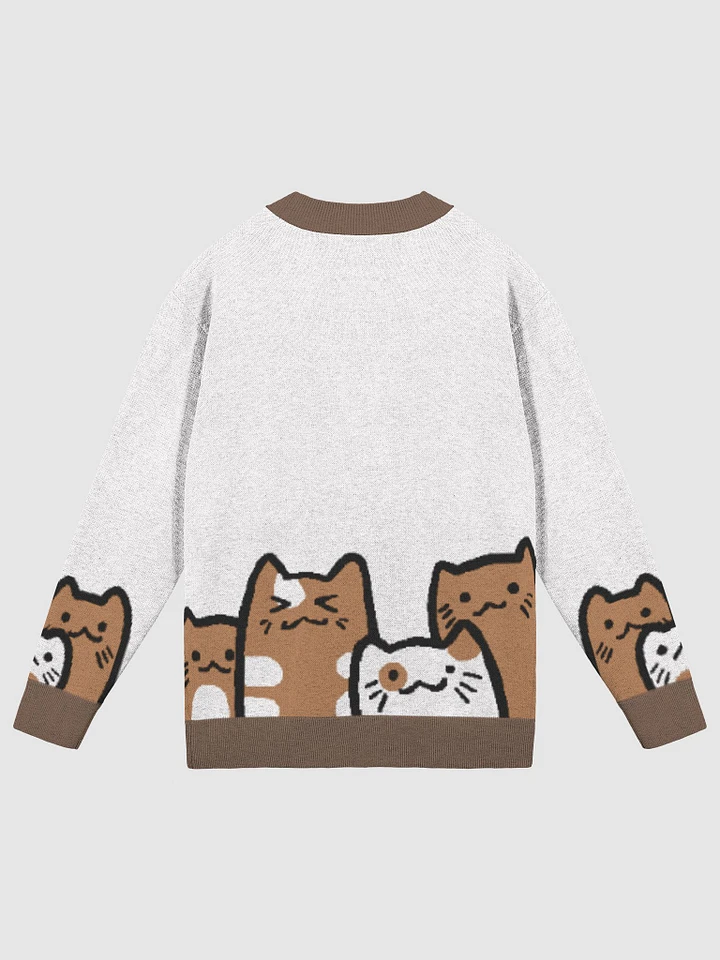 cats! cats everywhere! (white knitted cardigan) product image (7)