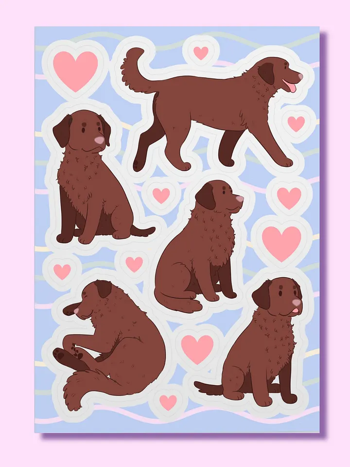 Cute Chesapeake Bay Retriever Sticker Sheet product image (1)