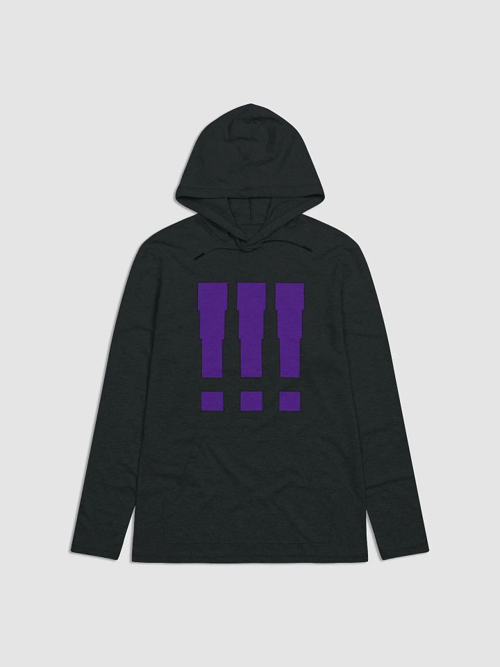 !!! | Black/Purple Lightweight Hoodie product image (1)
