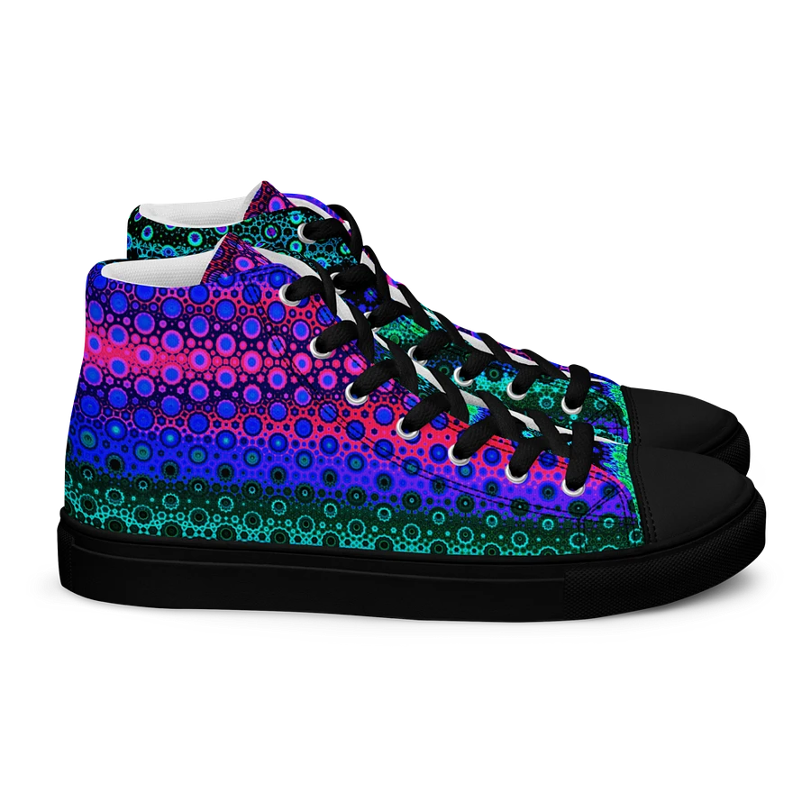 Abstract Multicoloured Pattern Women's Canvas Shoes High Tops product image (14)