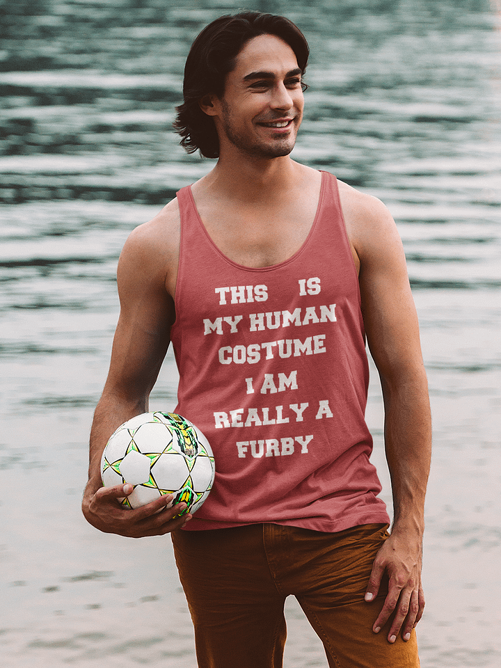 Human costume Furby edition jersey tank top product image (1)