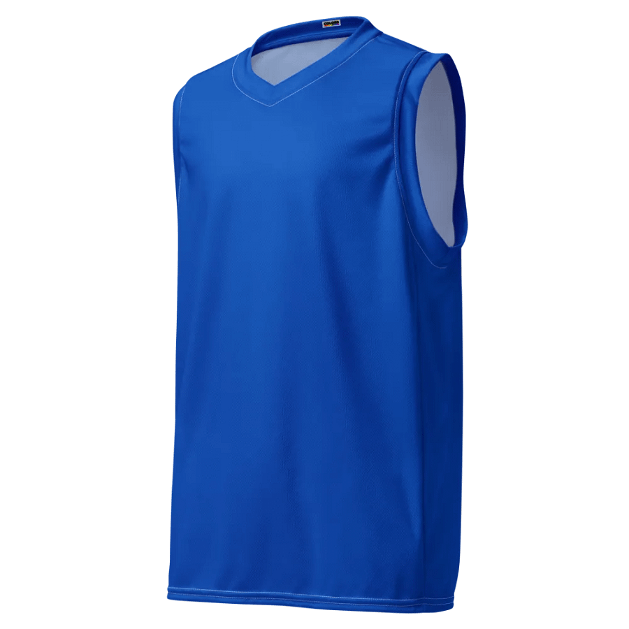 Plain Color Absolute Blue Basketball Jersey product image (4)