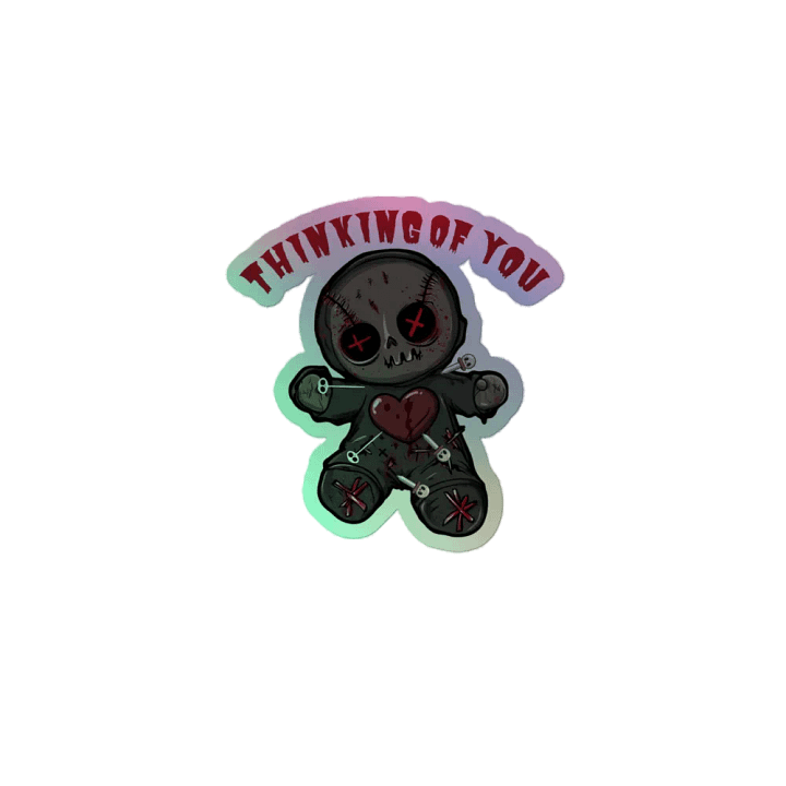 Thinking of You Voodoo Doll (Regular Verison) Holographic Sticker Sheet product image (2)