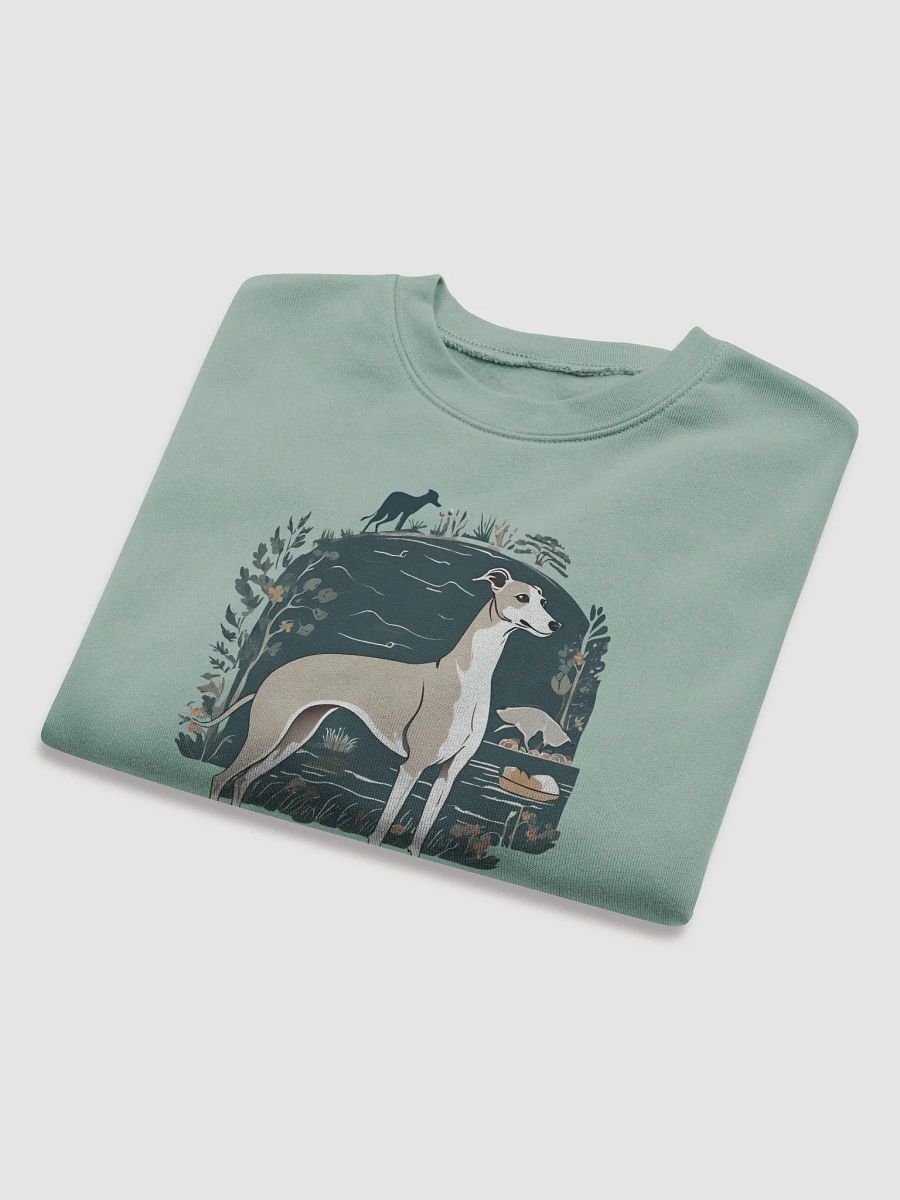 Floral Greyhound Women's Fleece Crop Sweatshirt product image (8)