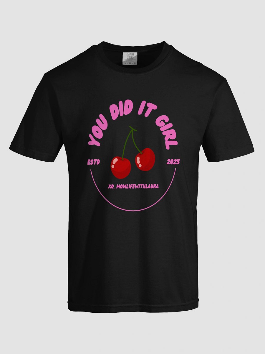 You Did it Girl Cherries Comfort Colors - Hot Pink/Black/White product image (5)