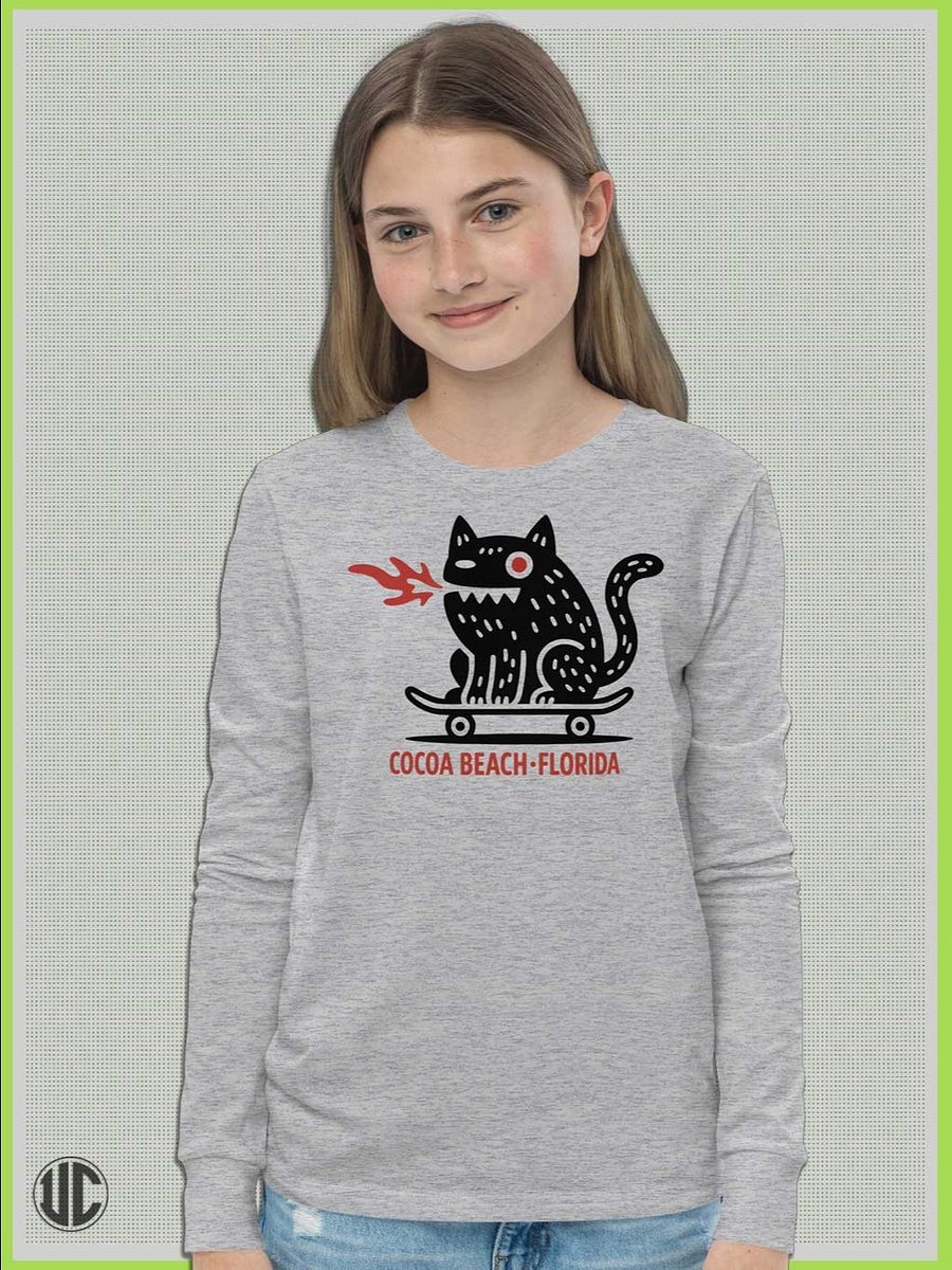 Long Sleeve Tee for Kids | Cocoa Beach | Skater Long Sleeve T-Shirt product image (7)