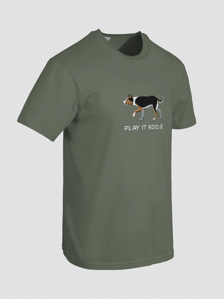 Play It Kool-ie T-Shirt(Embroidered) of an Australian Koolie(Tricolor) product image (28)